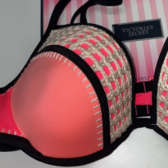 🔥🏖VICTORIA SECRET swimsuit The Fabulous/push-up cheeky New - Picture 5 of 6